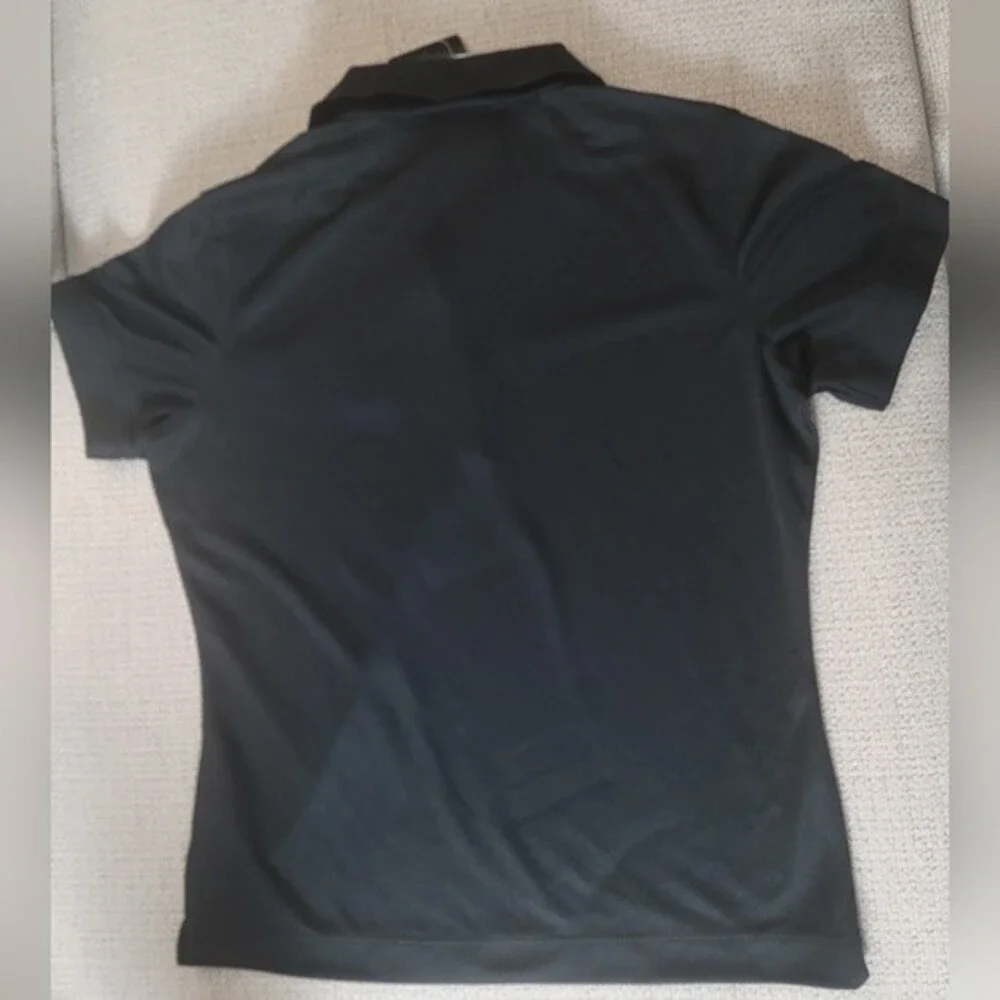 Nike Golf Dri-Fit Black Polo Shirt Logo Mini Mobile Company